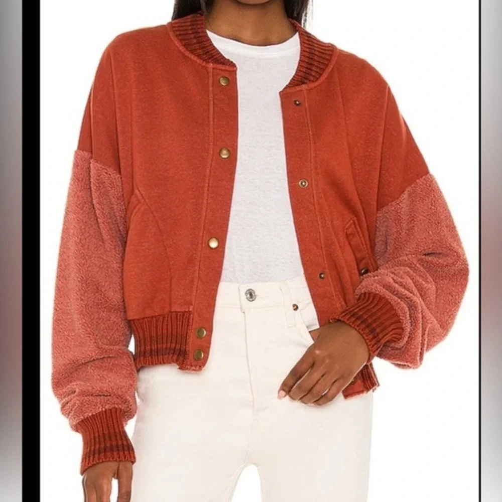 Free People Hollaback Jacket in Spiced Brandy L - Picture 1 of 10